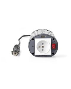 Nedis PIMS15012E - Měnič, Modifikovaná Sinusová Vlna | 12 V DC – 230 V AC | 150 W | 1x Zemnicí Kolík / 1x USB Výstup
