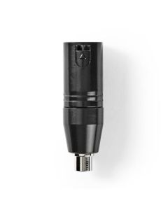 Nedis COTP15930BK - XLR Adaptér | XLR 3kolíková Zástrčka – RCA Zásuvka | 1 Kus | Kovový