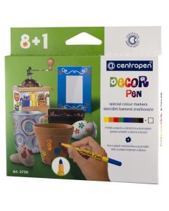 Pernamentní popisovač Centropen 2738, sada 8+1 ks