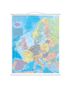 Mapa Evropy Franken - 97 x 137 cm, závěsná