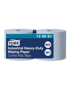 Papírové utěrky v rolích Tork Heavy Duty, modré