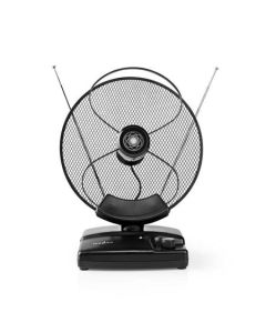Nedis ANIR2503BK700 - Pokojová HDTV Anténa | 0–25 km | Zesílení 30–36 dB | FM/VHF/UHF | Černá