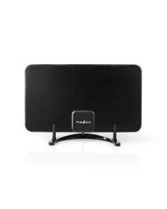 Nedis ANIR2501BK700 - Pokojová HDTV Anténa | 0–25 km | Zesílení 26 dB | FM/VHF/UHF | Černá
