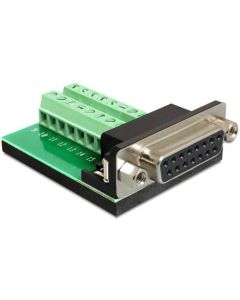 Delock Adapter Sub-D 15 pin Gameport samice > Terminal block 16 pin