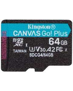 KINGSTON Canvas Go Plus Gen4 64GB microSDXC / C10 / UHS-I U3 V30 / up to  200MB/s / bez adaptéru