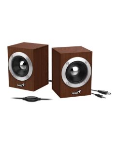 GENIUS repro SP-HF280, 2.0, 6W, USB napájení, 3,5mm jack, dřevěné, hnědé