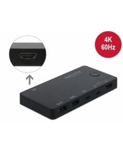 Delock HDMI / USB-C™ KVM Switch 4K 60 Hz s USB 2.0