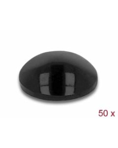 Delock Gumové nožky kulaté, samolepicí, 10 x 3 mm, 50 ks, černé
