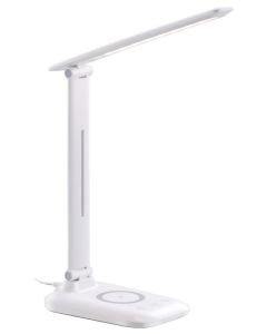 IMMAX LED stolní lampička LUMI/ Qi nabíjení/ 7W/ 300lm/ 12V/2A/ stmívatelná/ bílá