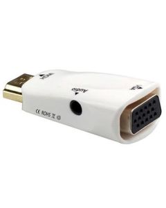 PremiumCord převodník HDMI na VGA + audio, bílý
