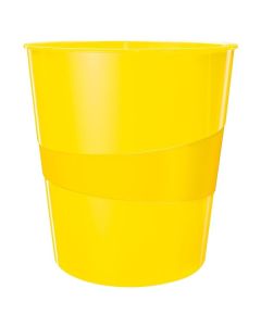 Odpadkový koš Leitz WOW, plastový, 15 l, žlutý