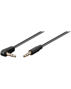 PremiumCord Kabel Jack 3.5mm - 3,5mm konektor 90° M/M 1m