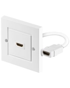 PremiumCord HDMI, zásuvka v panelu, 1x HDMI A - HDMI A Female/Female, bílá