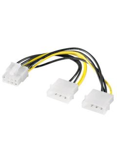 Premium-Cord Redukce napájecí 2x5.25" Molex - 8 pin pro PCI-E grafické karty  