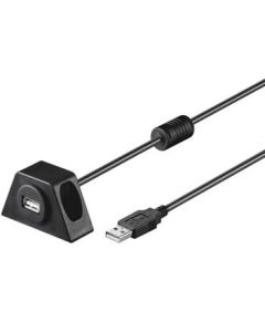 PremiumCord USB 2.0 prodlužovací kabel 2m.MF s konektorem na přišroubování