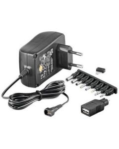 PremiumCord Univerzální napájecí adaptér 230V/3-12V stejnosměrný 1500mA