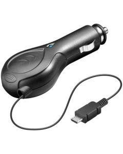 goobay Nabíjecí zdroj s navíjecím kabelem a micro USB pro mobilní telefony do automobilu 0,8A