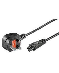 PremiumCord Kabel síťový 230V 2m, trojlístek a zástrčka pro Velkou Británii
