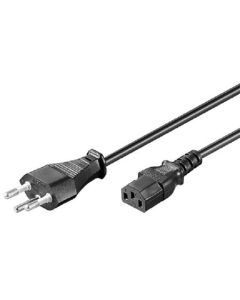 PremiumCord Kabel síťový 230V k počítači 2m se zástrčkou pro Švýcarsko