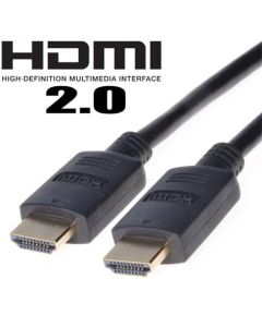 PremiumCord HDMI 2.0 High Speed + Ethernet kabel, zlacené konektory, 1m