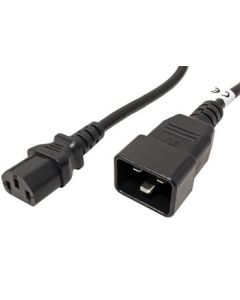 PremiumCord Kabel sítový propojovací 230V 10A 2m, konektory IEC 320 C13 - IEC 320 C20