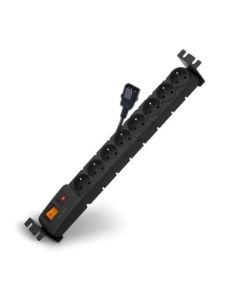 DATACOM ACAR 19" Rozvodný panel 8x230V 1,5U CZ 3m kabel IEC černý