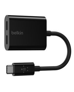 Belkin USB-C adaptér/rozdvojka - USB-C napájení + USB-C audio / nabíjecí adaptér, černá