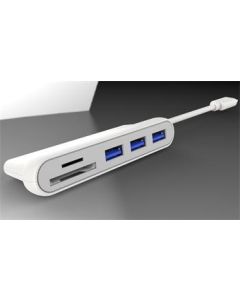 PremiumCord 5G SuperSpeed USB3.1 Typ-C hub 3x USB3.0 + čtečka SD karet