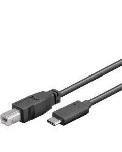 PremiumCord Kabel USB 3.1 konektor C/male - USB 2.0 konektor B/male, 1m