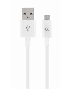 GEMBIRD CABLEXPERT Kabel USB 2.0 AM na MicroUSB kabel (AM/BM), 1m, bílý