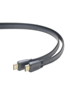 PremiumCord HDMI High Speed + Ethernet plochý kabel, zlacené konektory, 1,5m 