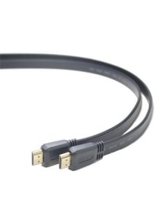 PremiumCord HDMI High Speed + Ethernet plochý kabel, zlacené konektory, 5m