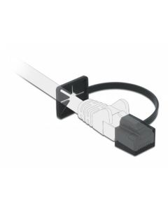 Delock Prachová záslepka pro RJ45 samec s montážní příchytkou, černý