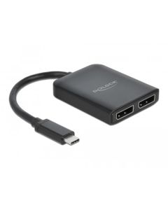 Delock USB Type-C™ Splitter (DP Alt Mód) na 2 x DisplayPort MST / VXP