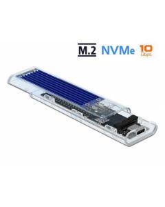 Delock Externí pouzdro pro M.2 NVMe PCIe SSD se USB Type-C™ samice transparentní