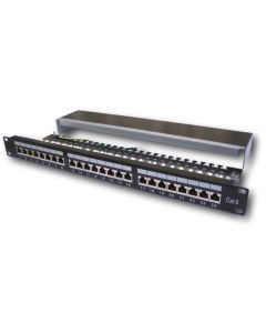 DATACOM Patch panel 19" STP 24 port CAT6A LSA 1U BK (3x8p) / VL