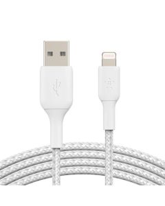 Belkin BOOST CHARGE™ Lightning/USB-A kabel, 2m, bílý - odolný