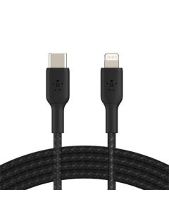 Belkin BOOST CHARGE™ Lightning/USB-C kabel, 2m, černý - odolný