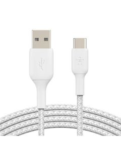 Belkin BOOST CHARGE™ USB-C/USB-A kabel, 3m, bílý - odolný
