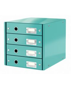 LEITZ Zásuvkový box  Click&Store, 4 zásuvky, ledově modrá