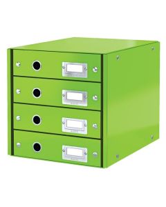 LEITZ Zásuvkový box  Click&Store, 4 zásuvky, zelená