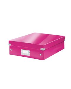 LEITZ Organizační box  Click&Store, velikost M, růžová