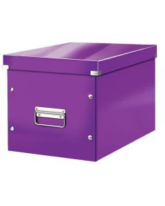 LEITZ Čtvercová krabice  Click&Store, velikost L (A4), purpurová