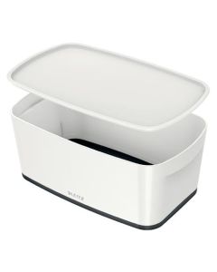 LEITZ Úložný box s víkem  MyBox, velikost S, bílá/černá