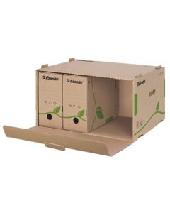 LEITZ Esselte ECO archivační kontejner otvírání zpředu, na krabice 80/100 mm, hnědá