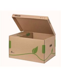 LEITZ Esselte ECO archivační kontejner s víkem, na krabice 80/100 mm, hnědá