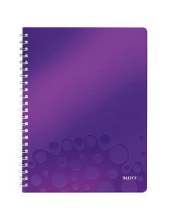 LEITZ Blok WOW A4, PP, linka, purpurová