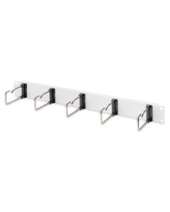 Digitus 1U kabelový spravovací panel 5x ocelové kroužky 40x75 mm, šedé (RAL 7035)