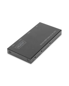 Digitus Ultra tenký HDMI Rozbočovač, 1x2, 4K / 60Hz HDR, HDCP 2.2, 18 Gbps, Micro USB napájeno