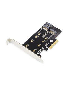Digitus M.2 NGFF / NVMe SSD PCIexpress Add-On karta podporuje B, M a B + M Key, velikost 80,60,42 a 30 mm
